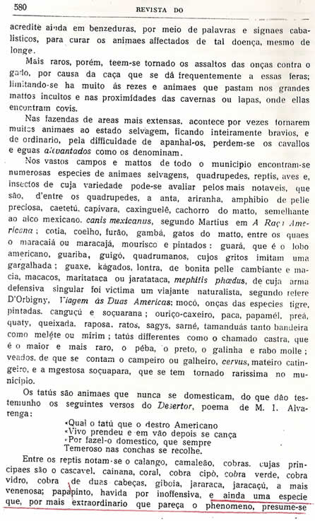 Chorografia Mineira – Vigésima parte